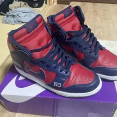 supreme Nike SB Dunk High 赤/紺