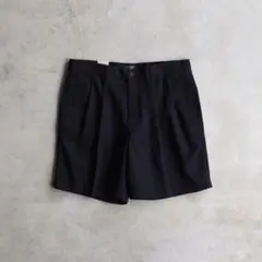 00s DOCKERSドッカーズ ツータックスラックスショーツ 黒W34 未使用