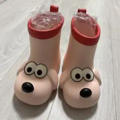 犬の顔デザイン キッズ長靴