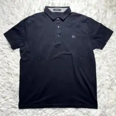 【美品】バーバリーブラックレーベル XL 大きいサイズ 半袖ポロシャツ