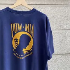 USED USA古着 ネイビー プリントTシャツ ラッセル XL vintage
