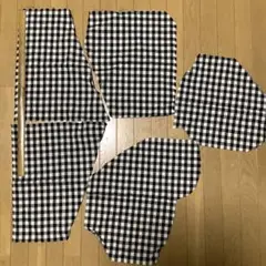 チェック柄コットン生地三種類