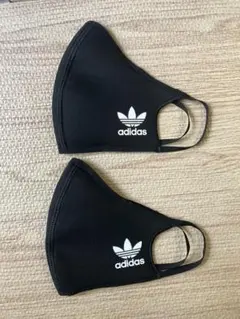 adidas アディダス　3本ライン マスク 黒 M