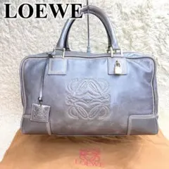 ✨美品✨ ロエベ アマソナ36 ハンドバッグ アナグラム 南京錠 シルバー