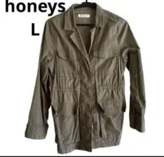 ☘️美品☘️honeys アウター Lサイズ カーキー 薄手