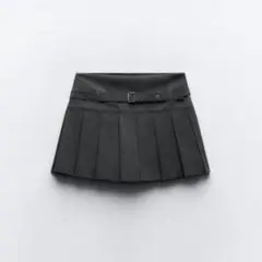 ZARA プリーツスカートパンツ グレー