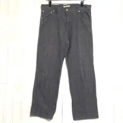 グローバルワーク　チェックワイドチノパン　グレー　XL