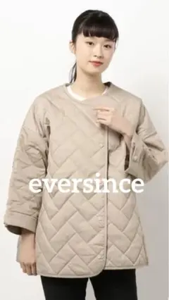 エバーシンス eversince 軽量ライナーキルト Aライン ノーカラーコート