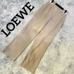 【美品】ロエベ レザーパンツ 羊革 裏地 アナグラム 純正ハンガー 衣装カバー