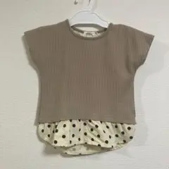 PAIR MANON ベージュドット Tシャツ 100cm