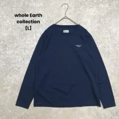 whole Earth collection 長袖Tシャツ　ネイビー【L】