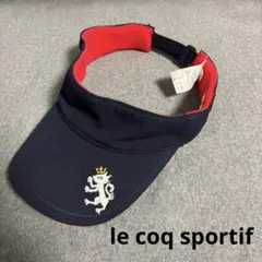 le coq sportif ゴルフ 帽子ネイビー レッド バイザー