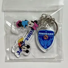 横浜FC ミッキーデザイン 3連アクリルキーリング ②