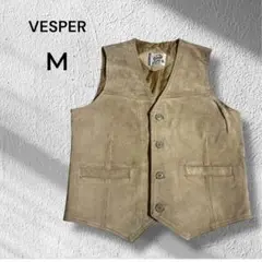 VESPER◆スエード調ベスト 裏地あり　ヴィンテージ　ベージュ　M