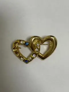 ハート型ブローチ 金色