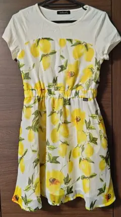 レモン柄 半袖ワンピース150cm