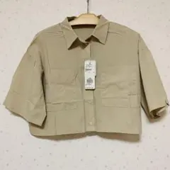 【新品未使用】レトロガール　半袖シャツ　ベージュ