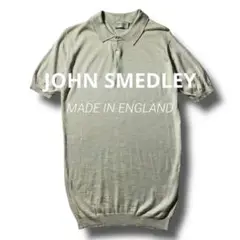 ✨美品✨ジョンスメドレー 絹 シルク100%ニットポロシャツ メンズ