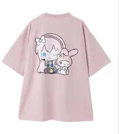 巡音ルカ と マイメロ Tシャツ ピアプロ×サンリオ ピンク プロセカ