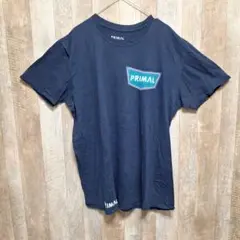 PRIMAL Tシャツ XL ネイビー ポケット付き