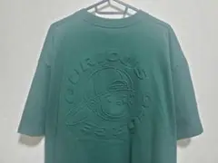 おさるのジョージ　Tシャツ　半袖 エンボス　凸凹　帽子　キャップ　緑　グリーン