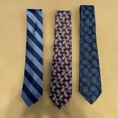 洋服の青山　ヒルトン　パーソンズ　ネクタイ　3本　中国製　日本