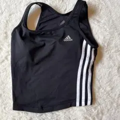 adidas 【M】ブラック ストライプ タンクトップ《即購入OK》