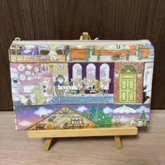 フラットポーチ ユキエモン ラビリンスハウス ピンクトーン