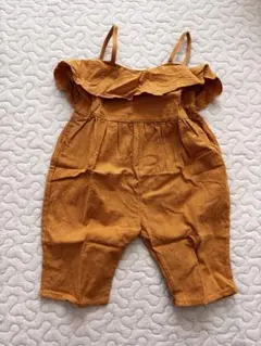 【美品】韓国ノーブランド フリルロンパース 73size