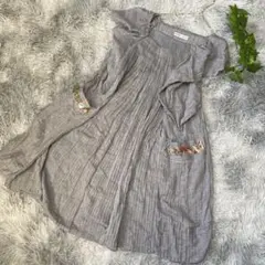 ツモリチサト レディース ワンピース 刺繍 グレー M