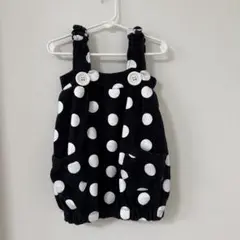 綿100 美品　ドット　オーバーオール