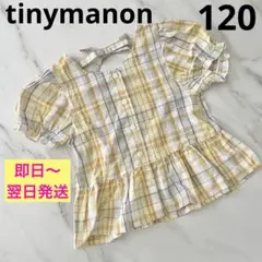 120♥︎チェック♥︎チュニック♥︎トップス♥︎tinymanon♥︎タイニーマノン
