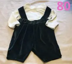 ベロア オーバーオール　ニナリッチ　80 グリーン　ズボン　パンツ　1歳