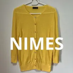 ニーム NIMES 麻混　長袖　カーディガン