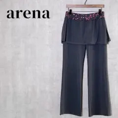 arena　大きいサイズLL　スカート付き　トレーニングパンツ　レギンス　星柄