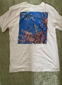 桜の花デザイン ホワイトTシャツ M