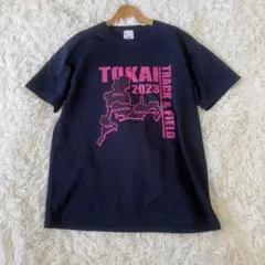 美品　TOKAI陸上2023 ミズノ Tシャツ XL 紺×ピンク