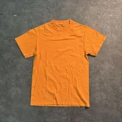 7SM2 シングルステッチ　無地　90'sTシャツ　オレンジ　used 古着