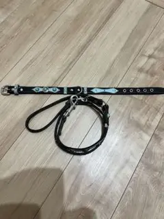 ★本革の首輪とリードセット、犬、ペット