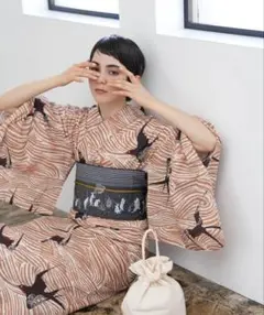 sgirl@発送開始します　utatane 浴衣　月下美人の鉄紺染分け utatane 浴衣 月下美人の鉄紺染分け