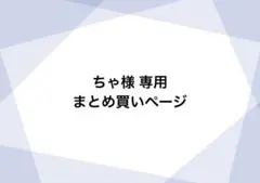 【ちゃ様】まとめ買い依頼 専用ページ