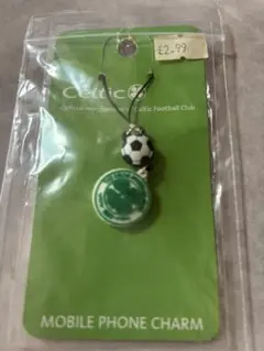 スコットランド・セルティック・エンブレムとサッカーボールのストラップ