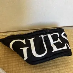 GUESS ネックウォーマー 黒 ロゴ入り