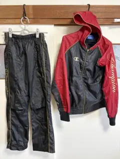 Champion 上下 レッド/ブラック上L下M