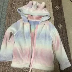 ユニコーン　フリースパーカー　ゆめかわカラーH&M 2-4Y