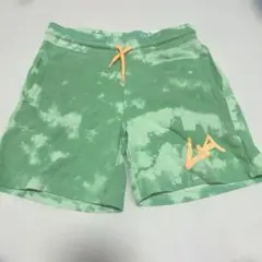 H&M グリーンタイダイ 半ズボン US 8