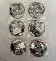 進撃の巨人　缶バ　リヴァイエレン　墨絵