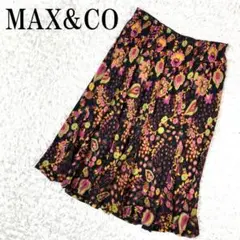 MAX&CO マックスアンドコー スカート 花柄 ブラック S B2410