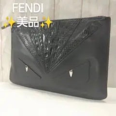 美品✨FENDI セカンドバッグ モンスター ブラック