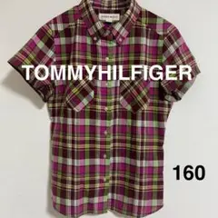 TOMMY HILFIGER 半袖チェックシャツ 160